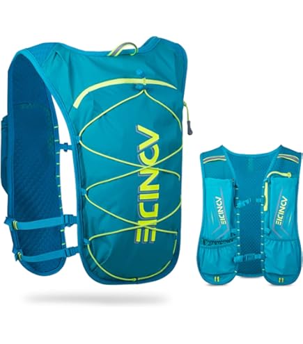 Geila Running Hydratation Vest - Marathon Trail Running Vest, Breathable Backpack for Outdoor Sports Marathoner, Light Water Backpack (Blue
