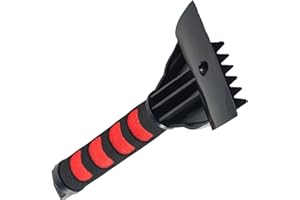 RevHeads Ice Scraper for Car Windshield & Windows - Tough Reinforced Plastic Handle - Chisel Side for Frost, Claw Side for Icy Chunks