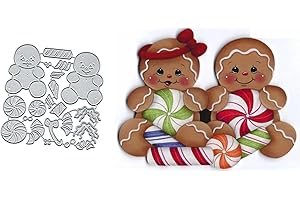 YEYERT Candy Gingerbread Man Metal Die Cuts for Card Making,Merry Christmas Card Cutting Dies Cut Stencils DIY Scrapbooking Album Decorative Embossing Paper Card Embossing Craft