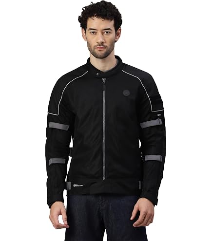 Royal Enfield Windfarer V2 Riding Jacket Black (XL) 44 Cm Pro-Tech