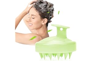 ‎PHANTASY Phantasy® Kopfhaut Massagebürste, Shampoo Silikon Haarbürste für Peeling und Kopfmassage verwendet werden, um die Durchblutung der Kopfhaut zu verbessern, Avocado Grün