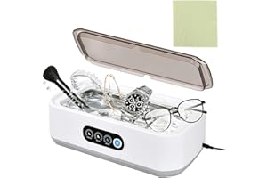 MAPILLE Nettoyeur Ultrasons, 49kHz Machine de Nettoyeur à Ultrasons Lunettes, 650ML Ultrason Bijoux Nettoyeur Bac, Nettoyeur Ultrasonique Ultrasonic Cleaner pour Bijoux Bague Lunettes Dentiers Nettoyage
