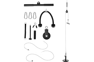 SPORTNOW Système de poulie de Musculation - système de poulie d'entraînement des Triceps pour Traction LAT Biceps, Triceps, épaules, Dos, Avant-Bras