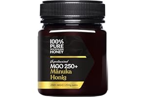 100% PURE NEW ZEALAND HONEY 100% Pure Manuka Honig MGO 250+ - Rohhonig hergestellt und abgefüllt in Neuseeland mit zertifiziertem Methylglyoxal Gehalt - Natürlicher Immunsystem-Booster - 250g