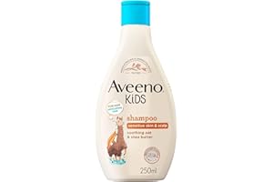 Aveeno Baby Kids Shampoo 250ml | Enriched with Soothing Oat & Shea Butter | Childrens Shampoo Developed for Your Little Superhero | Childrens Toiletries Sets