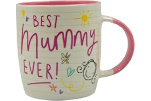PAPILLON COLLECTION HOX Scribbles Ceramic Coffee Cup - Mummy, 11oz