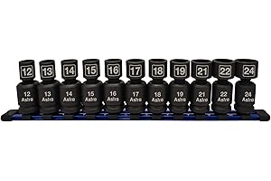 Astro Pneumatic Tool 78244 11Piece 1/2" Drive Nano Pinless Universal Impact Sockets - Metric