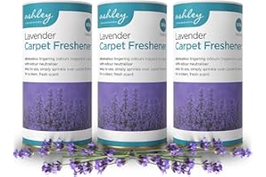 UNDERFOOT 3 x Carpet Freshener Powder 500g – Odour Neutraliser, Long-Lasting Lavender Scent, Easy Sprinkle & Vacuum Deodoriser Suitable For Most Carpets, Rugs, Fabrics