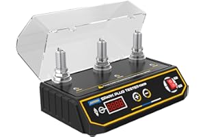 AUTOOL Testeur de Bougies D'allumage, Fréquence de fonctionnement réglable 200-9000rpm, Testeur Bougie Allumage Professionnel 3 Prises avec Couvercle pour Automobile, Moto, Moteurs, Tondeuse à Gazon