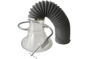 ELETECH Extractor campana extractora de humos de soldadura industrial para soldadura brazo extractor laboratorio sistema de extracción de aire purificador de humo (75-150 mm con tubo de PVC de 2 m)