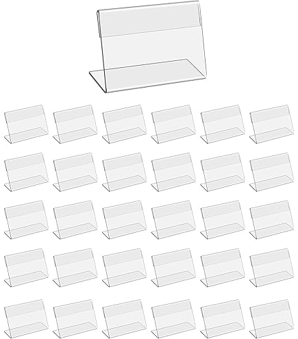 Lot De 10 Porte-étiquettes De Prix En Acrylique Transparent De Type L
