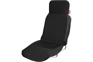 Kingsleeve® Car Seat Cover | Driver or Passenger Seat | Universal Snap-On Fit | Water-Repellent | Easy Care 600D Oxford Polyester | Breathable Front Seat Protection | Black
