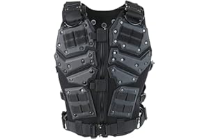 Zhongren Taktische Airsoft Weste Schutzweste Körperschutz Militär Paintball Weste Verstellbare Molle Weste für Paintball Kampf CS Film Kostüm Cosplay Feldtraining