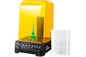 DERUC Wash & Cure-Maschine für LCD/DLP/SLA-Harz-3D-Drucker, 2-in-1-Wascheimer und UV-Härtungsgerät, UV-Box mit Touch-Steuerung, rotierende Härtungsplatte, Waschgröße 150 mm x 90 mm x 166 m
