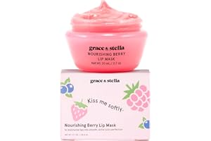 GRACE & STELLA Award Winning Nourishing Berry Lip Mask - Lip Balm For Very Dry Lips - Lip Moisturizer Overnight & Lip Treatment & Lip Sleeping Mask - Vegan Cruelty-Free Lip Care Products by grace and stella