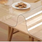 Şeffaf PVC Masa Koruyucu &Ouml;rt&uuml;, 70x110 cm, 1.5 mm Kalınlık, Yumuşak Cam