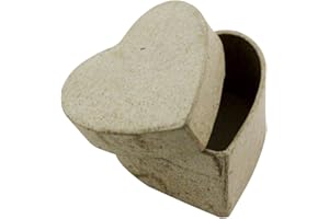 DÉCOPATCH Decopatch BT502O - 1 supporto in cartapesta marrone 5x5x3 cm, Mini scatola cuore