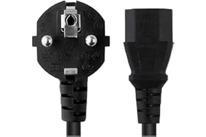 WICAREYO Câble d'alimentation AC 1,2 m / 3,9 ft EU Câble Compatible pour PS4 Pro (Older Models)/Xbox One/Xbox 360 E /PS3 First Generation(Fat)