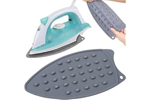 focombance Iron Rest Ironing Mat Pad, Iron Stand for Ironing Board, Silicon Mat Pad for Hot Rest, Anti Slip Thicker, Non-Burning Heat Resistant Accessories for Travel