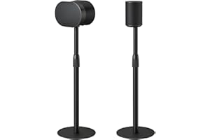 PEGZONE Höhenverstellbare Lautsprecherständer, kompatibel mit SONOS Era 300 und Era 100, Speaker Stand bis zu 108 cm mit Kabelmanagement, Boxenständer 5kg Tragkraft, schwarz, 2er-Pack