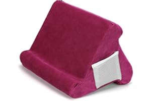 ZAJCI Pad Pillow - Support de Tablette Souple avec Poche en Filet - Support Universel Multi-Angle de Tablette Lit, Support pour Tablette Smartphones Livres Magazines Liseuse (Rouge)