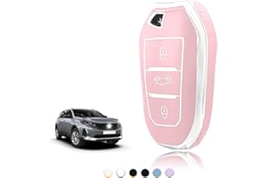 TOOMUME Coque Clé TPU, Etui Clé Étui Clé Adapté pour Peugeot 208 308 508 2008 3008 5008 Rifter Citroen C3 Arricross C4 Picasso DS3 DS4 Berlingo, Couvre Clef Cache Cle Voiture Telécommande - Smart Key