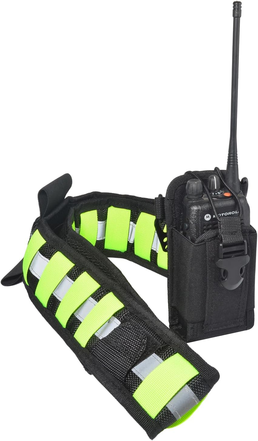Juego de Funda con Correa para Radio, Correa Ancha Ajustable para el Hombro con Clip para micrófono y diseño Acolchado Antideslizante, Compatible con Diferentes Tipos de walkie-talkies