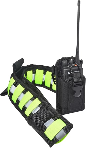 Juego de Funda con Correa para Radio, Correa Ancha Ajustable para el Hombro con Clip para micrófono y diseño Acolchado Antideslizante, Compatible con Diferentes Tipos de walkie-talkies - 1