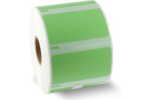 BETCKEY - 1 Rolle Zielony Etykiety Uniwersalne Kompatybilne z DYMO 11354(S0722540), 57mm x 32mm, 1000 Farbige Etiketten Sztuk do LabelWriter 450 4XL, NIE do 550/5XL