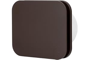 Turbionaire TREND 100 SDBC Aspiratore Per Bagno, Parete/soffitto, Pannello frontale Dark Brown Chocolate, Diametro 100mm, Aspirazione perimetrale, Valvola di non ritorno, Installazione flessibile