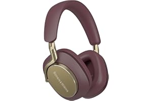 Bowers & Wilkins PX8 - Cuffie over-ear wireless con cancellazione del rumore, Bluetooth 5.2 e ricarica rapida, 30 ore di riproduzione ad alta risoluzione e microfono integrato, colore: Royal Burgundy