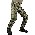 zuoxiangru Men's Tactical Trousers Multi-Pockets Military Camo Outdoor Airsoft Combat Hunting Pants with Knee Pads