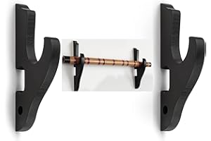 DELUFU Supporto per spada da parete, gancio per Katana, regolabile, per Katana, Wakizashi, Tanto Genji, scaffale per armi da spada (1 livello), nero