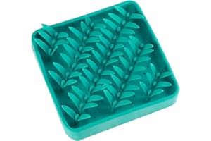 PEGGY11 Alfombra Olfativa para Perros y Gatos – Juguete Interactivo de Búsqueda de Comida, Diseño 3D Césped de Silicona, Comedero Lento Antideslizante(20×20 cm Gatos/Cachorros)