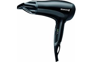 Remington Hair Dryer (Powerful, Lightweight, Concentrator, Ceramic Ionic Grille for even Heat Anti-Static, 3 Heat / 2 Speed Settings with Cool Shot, Eco Setting for Energy Saving, 2000W) D3010