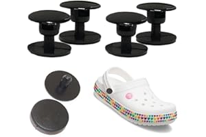 BUY-SIMPLICITY Rivets Button 4 Sets Repair Replacement Parts for Clog Shoe Strap Repair (16mm) Black Rivets, Hole Plastic Push in Rivets Fastener 8pcs Replacement Rivets