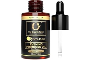 THE ORGANIC FOREST – VEGAN . PURE . NATURAL USDA Organic Evening Primrose Oil - 100% Pure & Natural Primrose Oil for Skin & Face - Liquid Carrier Oil for Essential Oils Mixing - Perfect Oil Control Face Moisturizer