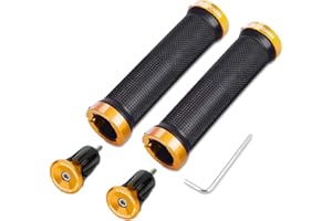 TOPCABIN Bike Grips Double Lock on Locking Bicycle Handlebar Grips Cycle Bicycle Mountain Bike BMX Floding