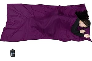 Browint Silk Sleeping Bag Liner, Silk Sleep Sack, Extra Wide 87"x43", Lightweight Travel Sheet for Hotels, More Colors for Option, Reinforced Gussets