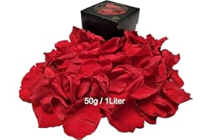Decoflorales® - echte, konservierte Rosenblätter - Blütenfarbe rot - 1,0 Liter