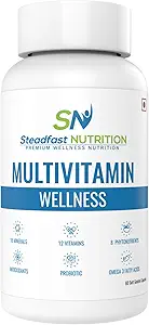 Steadfast Medishield Multivitamin | Box of 60 Soft Gelatin Capsules | 12 Vitamins | 18 Minerals | Omega 3 Fatty Acids | Supports Immunity