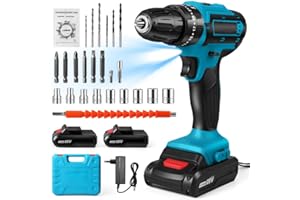 ODIKALA Perceuse Visseuse Devisseuse Sans Fil 28V, Visseuse Devisseuse Sans Fil avec 2 Batterie + 24 accessoires, 25+3 Réglages de Couple Lumières LED Visseuse Sans Fil pour la Bricolage