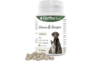 EXVITAL Tierplus Vitamin B Komplex für Hunde & Katzen- B1, B2, B3, B5, B6, B9, B12, K3, 120 Tabletten, hochdosiert- Made in Germany