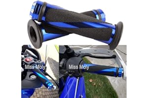 MISS MOLY Poignées de Moto, Universel 7/8" Moto Anti-Dérapant Caoutchouc Guidon Poignée