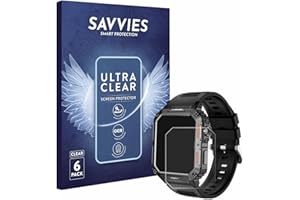 Savvies 6 Stück Schutzfolie für Rogbid Stahl Gear P3 Displayschutz-Folie Ultra-Transparent