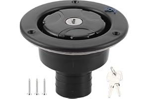 YOSOO HEALTH GEAR Entrada de Agua para Caravana, Puerto de Agua Dulce por Gravedad, Tapa Bloqueable con 2 Llaves, Tapa de Llenado de Agua, Escotilla de Llenado de Agua para Remolque de Camping,