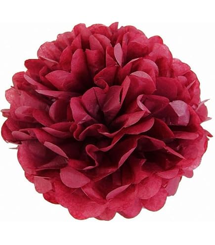 Lot De 10 Pompons En Papier De Soie – 10 Cm, Rose, Pour Décoration Mariage, Anniversaire, Fête