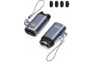 AIYEEN Adapter do ładowania zegarka, USB typu C, żeński na męski, port ładowania kompatybilny z modelem Garmin Fenix ​​​​​​7, 7S, 7X, 6, 6X, 6S itp. Ładowarka do zegarka typu C z klamrą zapobiegającą