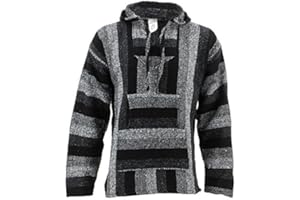 Siesta Meksykańska Baja Jerga czerwono-czarna bluza z kapturem hipisowska