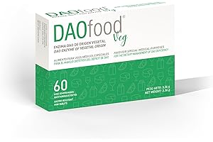 DR HEALTHCARE DAOfood Veg - Dietary Management of DAO Deficiency - Histamine Intolerance - 60 Mini Gastro-Resistant Tablets